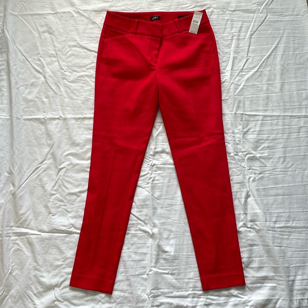 Loft Red Trousers NWT Size 2